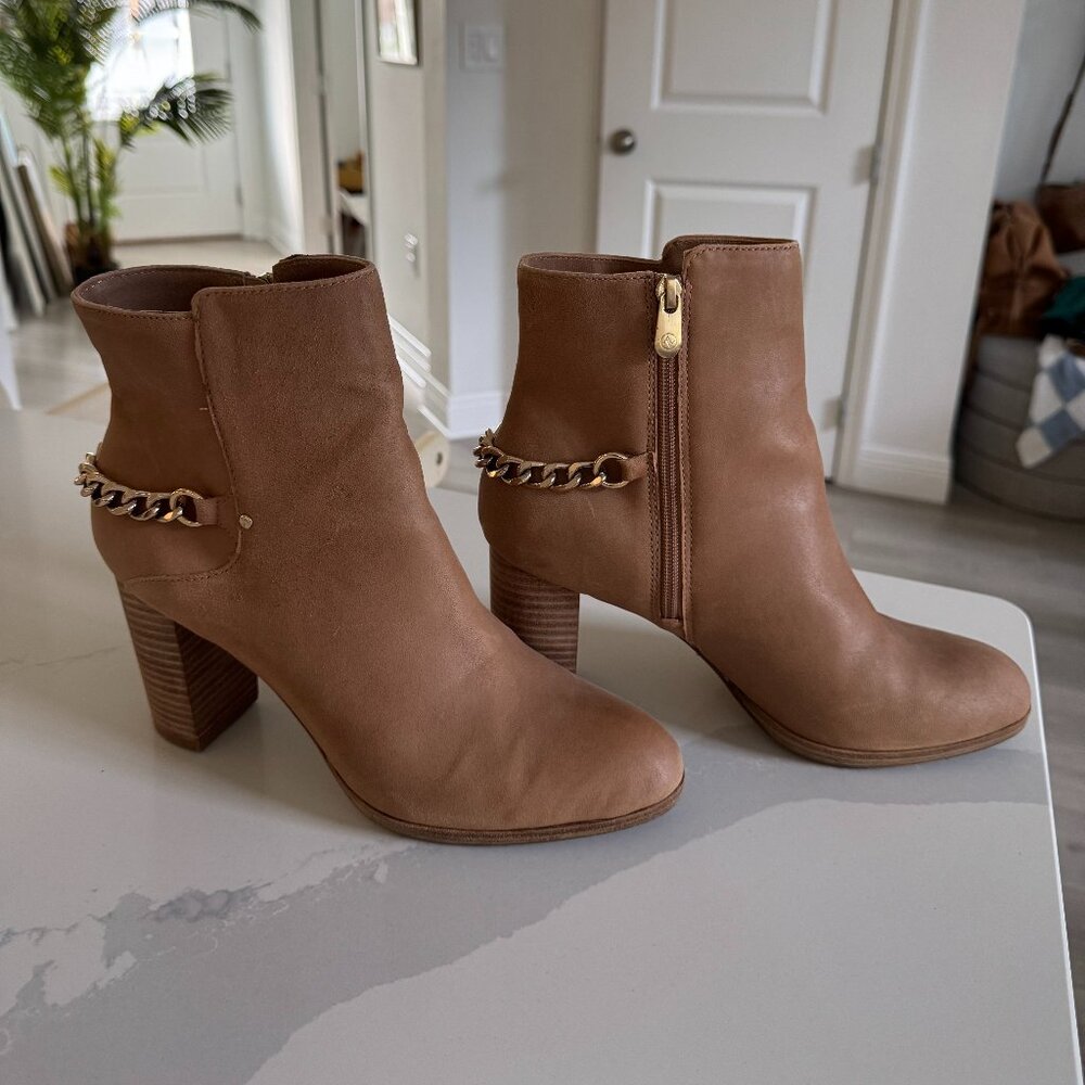 Tan booties